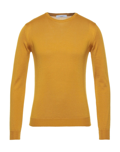 Shop Gazzarrini Man Sweater Ocher Size Xxl Merino Wool, Acrylic In Yellow