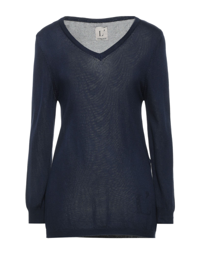 Shop L'autre Chose L' Autre Chose Woman Sweater Midnight Blue Size L Viscose, Polyamide