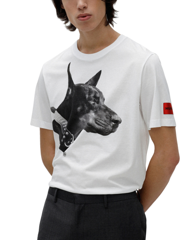 Hugo Boss Men's Dedigree Doberman Graphic T-shirt In White | ModeSens