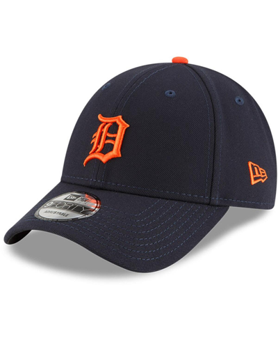 Shop New Era Men's Navy Detroit Tigers Road Team The League 9forty Adjustable Hat
