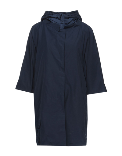 Shop Adhoc Overcoats In Dark Blue
