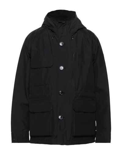 Shop Woolrich Overcoats In Black