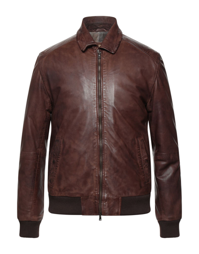Shop Andrea D'amico Jackets In Brown