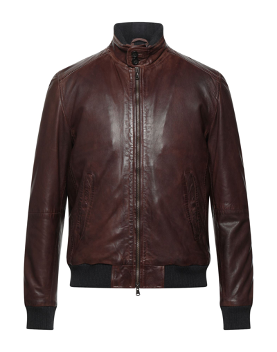 Shop Andrea D'amico Jackets In Brown