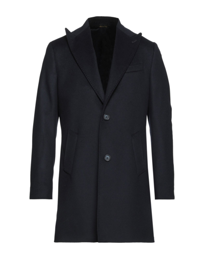 Shop Les Copains Man Coat Midnight Blue Size 42 Wool, Polyester, Cashmere
