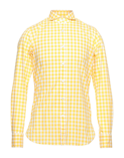 Shop Guglielminotti Man Shirt Yellow Size 15 ¾ Cotton