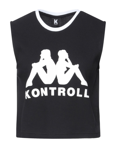 Shop Kappa Kontroll Woman T-shirt Black Size M Cotton