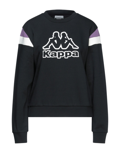 Shop Kappa Woman Sweatshirt Black Size S Cotton, Polyester