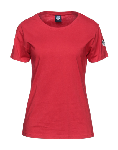 Shop North Sails Woman T-shirt Red Size Xxxs Cotton