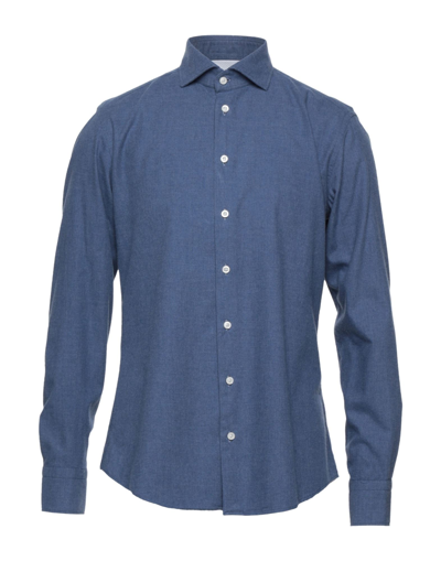 Shop Bastoncino Man Shirt Blue Size 15 ¾ Cotton