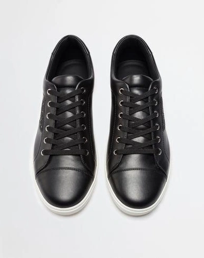 Shop Dolce & Gabbana London Sneakers In Leather In Black