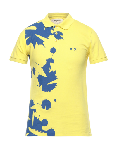 Shop Project E Man Polo Shirt Yellow Size S Cotton