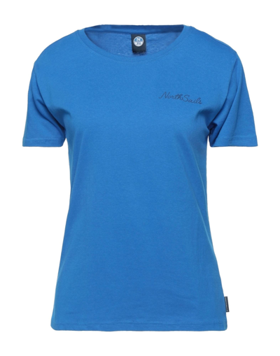 Shop North Sails Woman T-shirt Bright Blue Size S Cotton