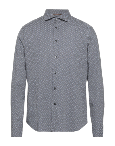 Shop Tintoria Mattei 954 Man Shirt Lead Size 17 Cotton, Elastane In Grey