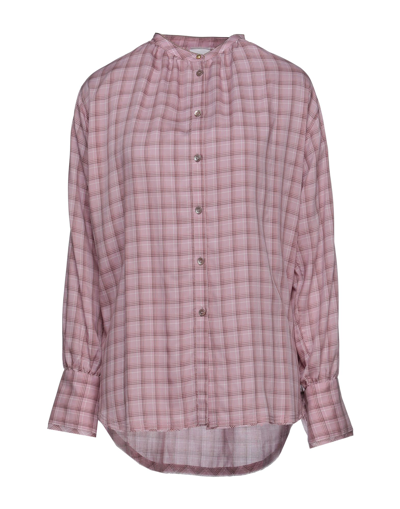 Shop Caliban 820 Woman Shirt Pastel Pink Size 4 Tencel, Cotton