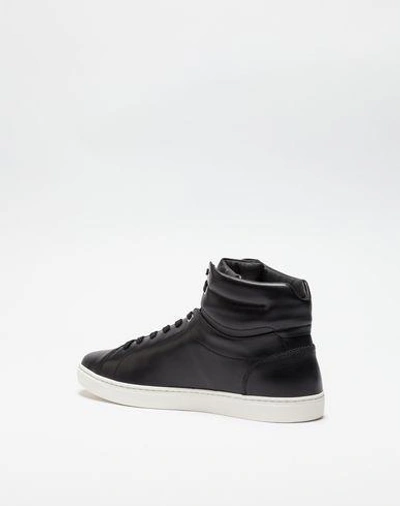 Shop Dolce & Gabbana High-top Sneakers In Black Napa Calfskin