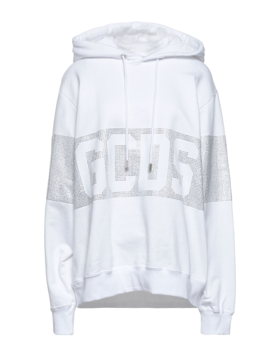 Shop Gcds Woman Sweatshirt White Size Xxl Cotton