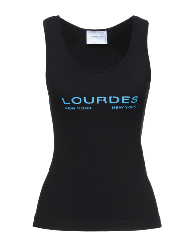 Shop Lourdes New York Woman Tank Top Black Size Xs Cotton, Elastane