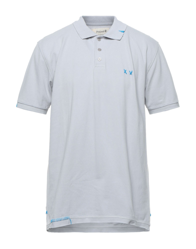 Shop Project E Polo Shirts In Light Grey