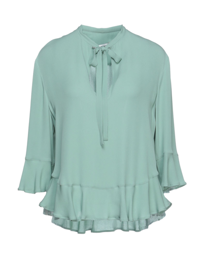 Shop Valentino Blouses In Light Green