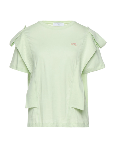 Shop Maria Vittoria Paolillo Mvp Woman T-shirt Light Green Size 8 Cotton