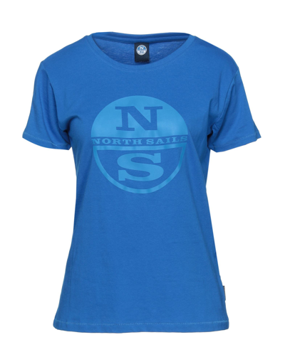 Shop North Sails Woman T-shirt Azure Size Xxs Cotton In Blue