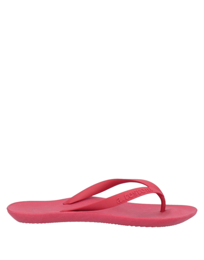 Shop A.testoni A. Testoni Woman Thong Sandal Red Size 4-5 Rubber