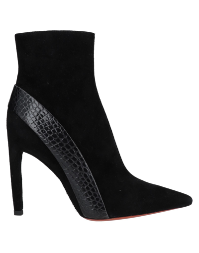 Shop Santoni Woman Ankle Boots Black Size 8 Soft Leather