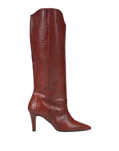 Shop Momoní Woman Knee Boots Brown Size 8 Soft Leather