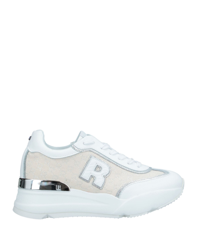 Shop Rucoline Woman Sneakers White Size 6 Calfskin, Cotton, Metal