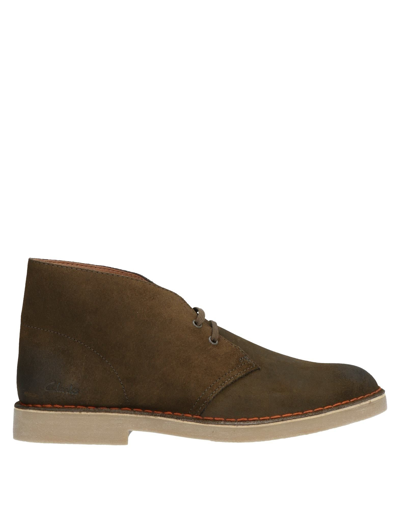 Shop Clarks Originals Ankle Boots In Military Green