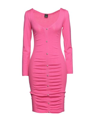 Shop Pinko Woman Midi Dress Fuchsia Size L Viscose, Elastane