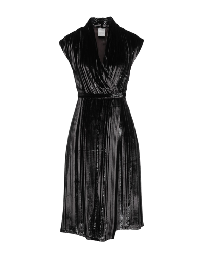 Shop Lorena Hayot By Lorena Antoniazzi Woman Midi Dress Black Size 6 Viscose, Nylon, Silk