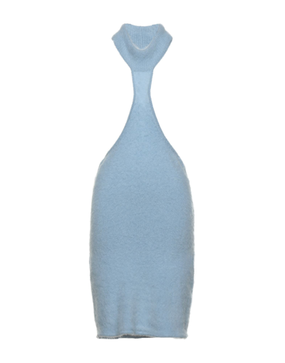 Shop Gcds Woman Mini Dress Sky Blue Size 3xl Acrylic, Mohair Wool, Polyamide