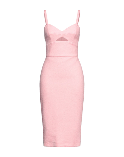 Shop Ermanno Scervino Woman Midi Dress Pink Size 4 Wool, Silk, Cashmere