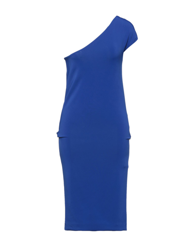 Shop Sportmax Woman Mini Dress Bright Blue Size Xl Viscose, Elastane, Polyamide