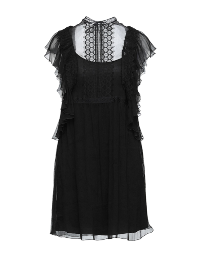 Shop Alberta Ferretti Woman Mini Dress Black Size 6 Acetate, Elastane