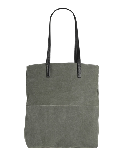 Shop My Choice Woman Shoulder Bag Military Green Size - Textile Fibers, Soft Leather