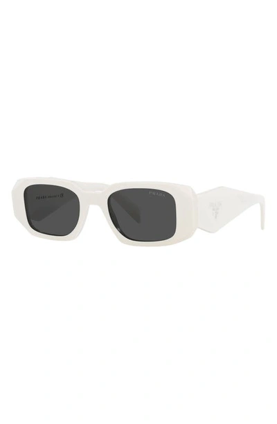 Prada Dark Grey Rectangular Ladies Sunglasses Pr 17ws 1425s0 49 In White