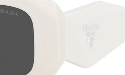 Prada Dark Grey Rectangular Ladies Sunglasses Pr 17ws 1425s0 49 In White