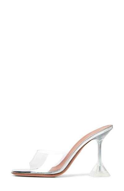 Shop Amina Muaddi Lupita Glass Sandal In Transparent