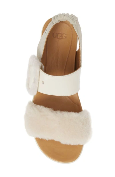 Shop Ugg Le Fluff Flatform Sandal In Jasmine Suede
