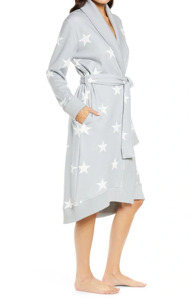 Shop Ugg Karoline Fleece Robe In Grey/ White Stars
