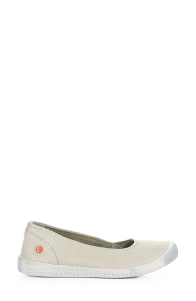 Shop Softinos By Fly London Fly London Ilsa Ballet Flat In 003 Light Grey Washed Leather