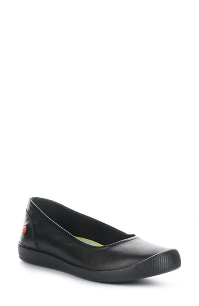 Shop Softinos By Fly London Fly London Ilsa Ballet Flat In 008 Black Smooth Leather