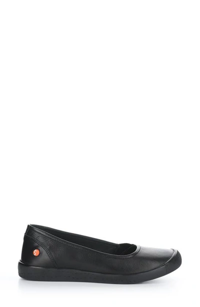 Shop Softinos By Fly London Fly London Ilsa Ballet Flat In 008 Black Smooth Leather