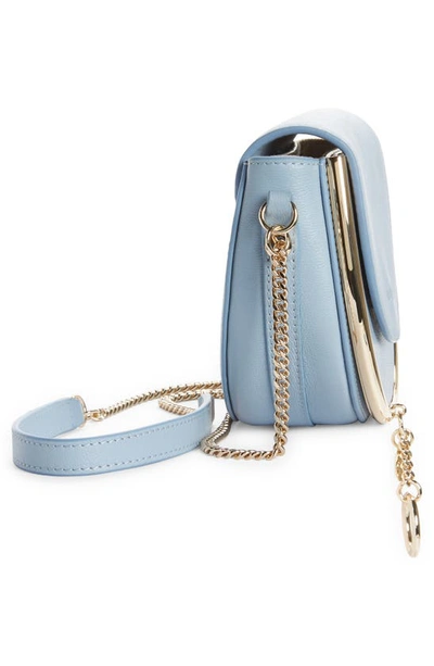 Shop See By Chloé Mara Leather Saddle Bag In Shady Blue