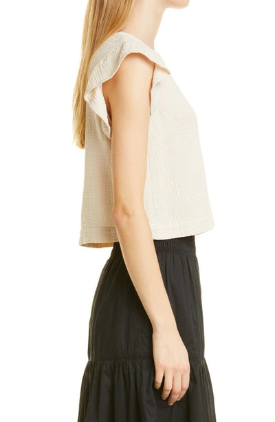 Shop Rails Miley Flutter Sleeve Top In Flax