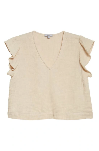 Shop Rails Miley Flutter Sleeve Top In Flax