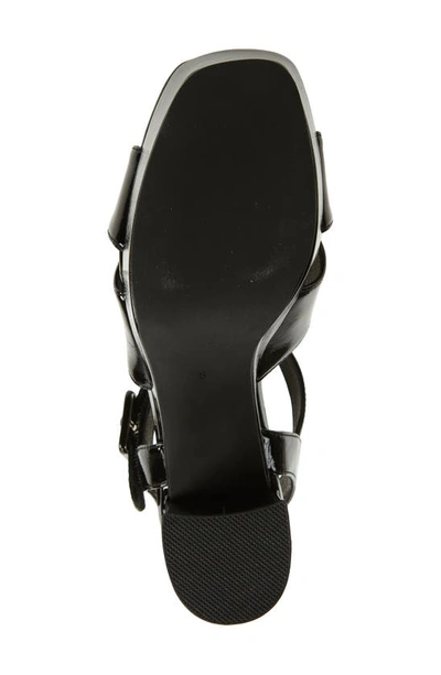 Shop Jeffrey Campbell Amma Platform Slingback Sandal In Black Crinkle Patent